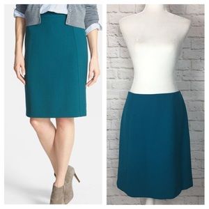 Halogen | Teal Pencil Skirt